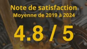 Note de satisfaction de 4.8/5