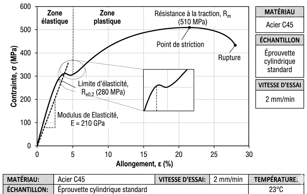Essai de traction — Caractérisation mécanique des matériaux
